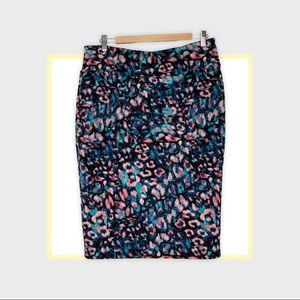 Colourful Artistic Pencil Skirt